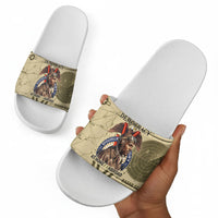 Double V Campaign Tuskegee Airmen Slide Sandals Vintage Military Aviation P-51 Mustang World War II Art