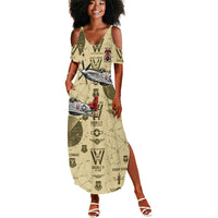 Double V Campaign Tuskegee Airmen Summer Maxi Dress Vintage Military Aviation P-51 Mustang World War II Art