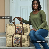 Double V Campaign Tuskegee Airmen Travel Bag Vintage Military Aviation P-51 Mustang World War II Art