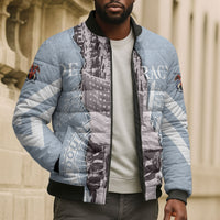 Double V Campaign American Democracy Bomber Puffer Jacket Military Buffalo Soldiers World War II Heritage Art