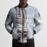 Double V Campaign American Democracy Bomber Puffer Jacket Military Buffalo Soldiers World War II Heritage Art