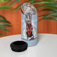 Double V Campaign American Democracy 4 in 1 Can Cooler Tumbler Military Buffalo Soldiers World War II Heritage Art