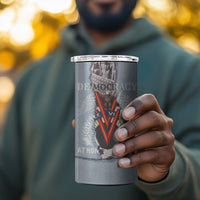 Double V Campaign American Democracy 4 in 1 Can Cooler Tumbler Military Buffalo Soldiers World War II Heritage Art