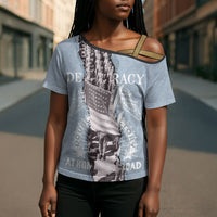 Double V Campaign American Democracy Cross Shoulder Shirt Military Buffalo Soldiers World War II Heritage Art
