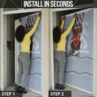 Double V Campaign American Democracy Door Cover Military Buffalo Soldiers World War II Heritage Art