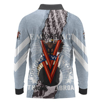 Double V Campaign American Democracy Long Sleeve Polo Shirt Military Buffalo Soldiers World War II Heritage Art