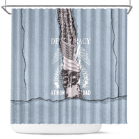 Double V Campaign American Democracy Shower Curtain Military Buffalo Soldiers World War II Heritage Art