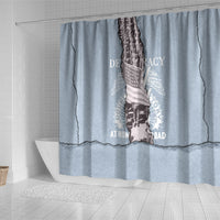 Double V Campaign American Democracy Shower Curtain Military Buffalo Soldiers World War II Heritage Art