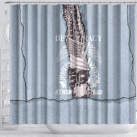 Double V Campaign American Democracy Shower Curtain Military Buffalo Soldiers World War II Heritage Art