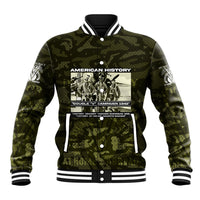 Double V Campaign American History 1942 Baseball Jacket Military Camouflage Tuskegee Airmen World War II