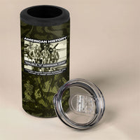 Double V Campaign American History 1942 4 in 1 Can Cooler Tumbler Military Camouflage Tuskegee Airmen World War II