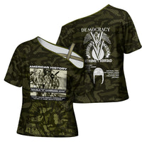 Double V Campaign American History 1942 Cross Shoulder Shirt Military Camouflage Tuskegee Airmen World War II