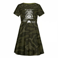 Double V Campaign American History 1942 Kid Short Sleeve Dress Military Camouflage Tuskegee Airmen World War II