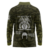 Double V Campaign American History 1942 Long Sleeve Polo Shirt Military Camouflage Tuskegee Airmen World War II