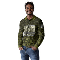 Double V Campaign American History 1942 Long Sleeve Polo Shirt Military Camouflage Tuskegee Airmen World War II