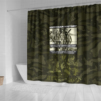 Double V Campaign American History 1942 Shower Curtain Military Camouflage Tuskegee Airmen World War II