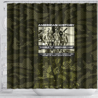 Double V Campaign American History 1942 Shower Curtain Military Camouflage Tuskegee Airmen World War II