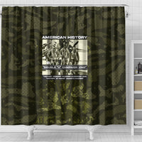 Double V Campaign American History 1942 Shower Curtain Military Camouflage Tuskegee Airmen World War II