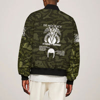 Double V Campaign American History 1942 Sleeve Zip Bomber Jacket Military Camouflage Tuskegee Airmen World War II
