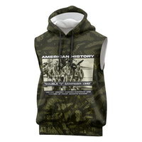 Double V Campaign American History 1942 Sleeveless Hoodie Military Camouflage Tuskegee Airmen World War II