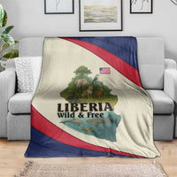 Liberia Wildlife Blanket with African Safari and Ocean Marine Life Design