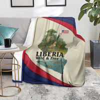 Liberia Wildlife Blanket with African Safari and Ocean Marine Life Design