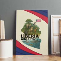 Liberia Wildlife Canvas Wall Art with African Safari and Ocean Marine Life Design