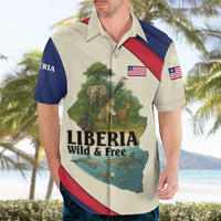 Liberia Wildlife Hawaiian Shirt with African Safari and Ocean Marine Life Design