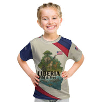 Liberia Wildlife Kid T Shirt with African Safari and Ocean Marine Life Design