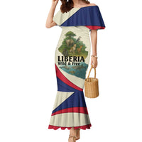 Liberia Wildlife Mermaid Dress with African Safari and Ocean Marine Life Design