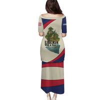 Liberia Wildlife Puletasi with African Safari and Ocean Marine Life Design