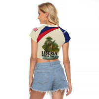 Liberia Wildlife Raglan Cropped T Shirt with African Safari and Ocean Marine Life Design