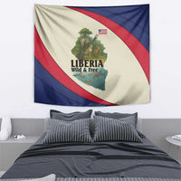 Liberia Wildlife Tapestry with African Safari and Ocean Marine Life Design