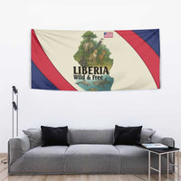 Liberia Wildlife Tapestry with African Safari and Ocean Marine Life Design