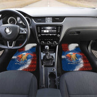 Liberia Elephant Power of Tradition Car Mats with Tribal Red Blue Splash Pattern