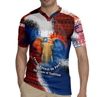 Liberia Elephant Power of Tradition Rugby Jersey with Tribal Red Blue Splash Pattern
