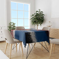 Liberia Elephant Power of Tradition Tablecloth with Tribal Red Blue Splash Pattern