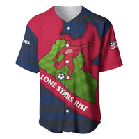 Liberia Lone Stars Rise Football Baseball Jersey with Map Graphic and National Flag Design