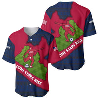 Liberia Lone Stars Rise Football Baseball Jersey with Map Graphic and National Flag Design