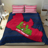 Liberia Lone Stars Rise Football Bedding Set with Map Graphic and National Flag Design