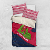 Liberia Lone Stars Rise Football Bedding Set with Map Graphic and National Flag Design