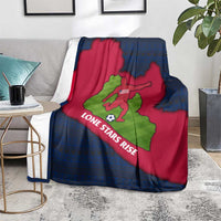 Liberia Lone Stars Rise Football Blanket with Map Graphic and National Flag Design