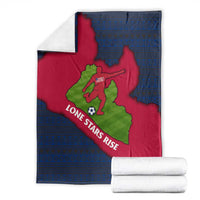 Liberia Lone Stars Rise Football Blanket with Map Graphic and National Flag Design
