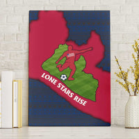 Liberia Lone Stars Rise Football Canvas Wall Art with Map Graphic and National Flag Design