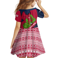 Liberia Lone Stars Rise Football Family Matching Off The Shoulder Long Sleeve Dress and Hawaiian Shirt with Map Graphic and National Flag Design