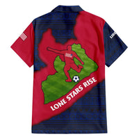 Liberia Lone Stars Rise Football Family Matching Summer Maxi Dress and Hawaiian Shirt with Map Graphic and National Flag Design
