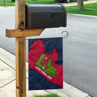 Liberia Lone Stars Rise Football Garden Flag with Map Graphic and National Flag Design