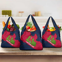 Liberia Lone Stars Rise Football Grocery Bag with Map Graphic and National Flag Design