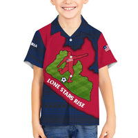 Liberia Lone Stars Rise Football Hawaiian Shirt with Map Graphic and National Flag Design