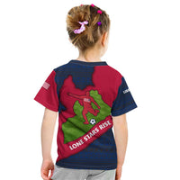 Liberia Lone Stars Rise Football Kid T Shirt with Map Graphic and National Flag Design